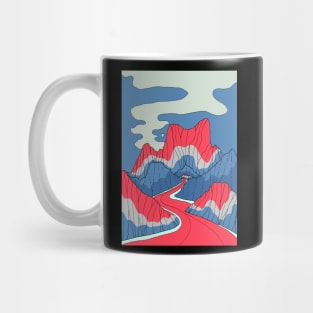 The red, white and blue lands Mug